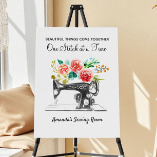Sewing Machine Dressmaker Crafter Quote Foam Board