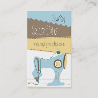Sewing machine fabric stitching business cards
