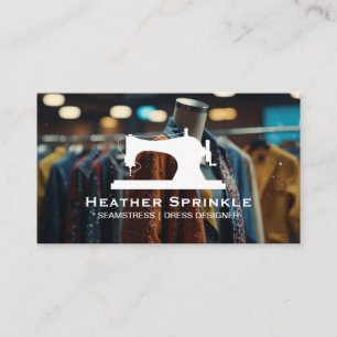 Sewing Machine Fashion Clothing Business Card