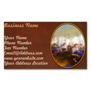 Sewing Machine - Flag - Freedom Fabric 1909 Business Card Magnet