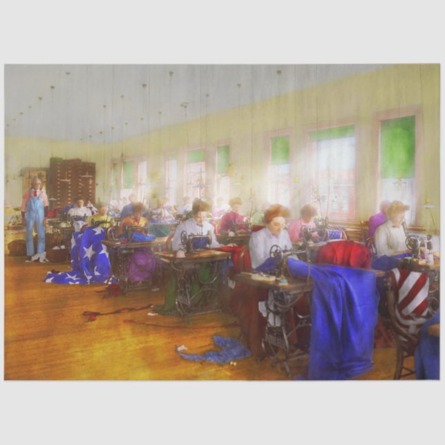 Sewing Machine - Flag - Freedom Fabric 1909 Tissue Paper (Front)