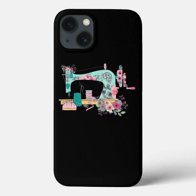 Sewing Machine Flower Quilting Cute Quilter Gifts  Case-Mate iPhone Case (Back)