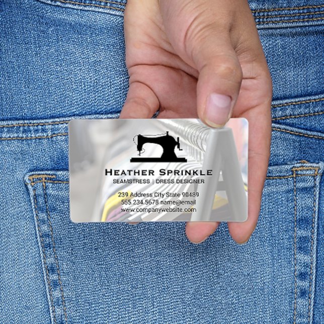 Sewing Machine | Hanging Clothes Business Card (Creator Uploaded)