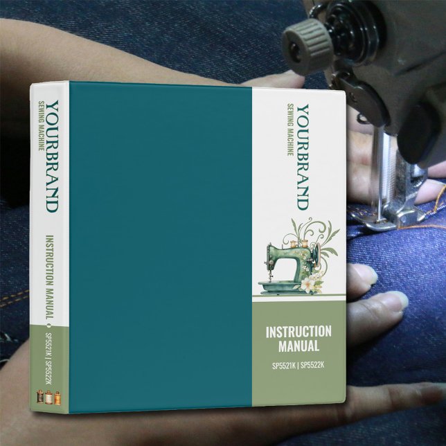 Sewing Machine Instruction Manual 3 Ring Binder (Protect your new sewing machine manual with this beautiful binder from Night and Day Designs)