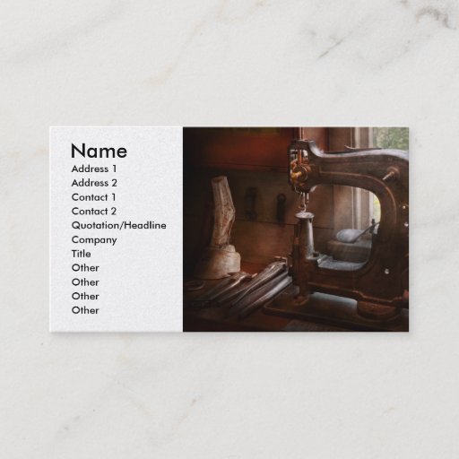 Customizable Sewing Machine - Leather - Saddle Sewer Business Card Templates