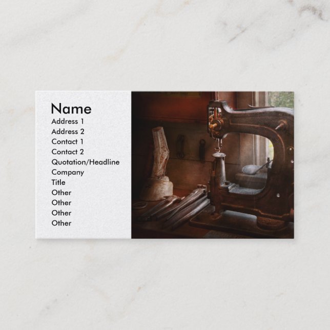 Sewing Machine - Leather - Saddle Sewer Business Card (Front)