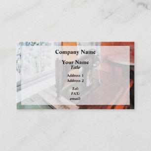 Sewing Machine Near Lace Curtain Business Card