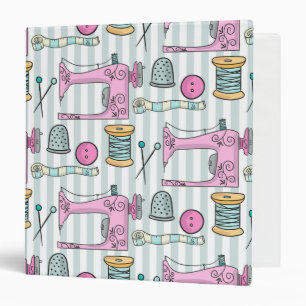 Sewing Machine - Pink Crafts Sew 3 Ring Binder