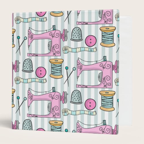 Sewing Machine - Pink Crafts Sew 3 Ring Binder