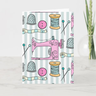 Sewing Machine - Pink Crafts Sew Card