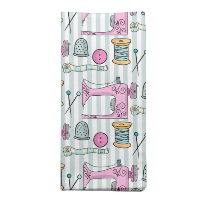 Sewing Machine - Pink Crafts Sew Cloth Napkin (Folded)