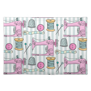 Sewing Machine - Pink Crafts Sew Cloth Placemat
