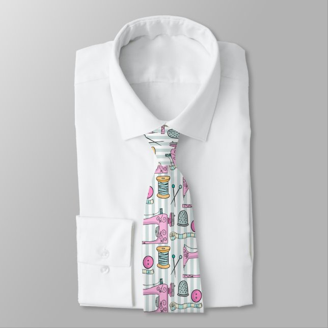 Sewing Machine - Pink Crafts Sew Neck Tie (Tied)