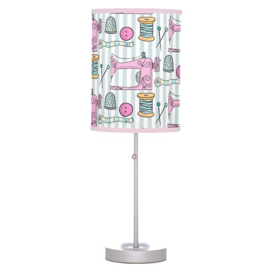 Sewing Machine - Pink Crafts Sew Table Lamp (Front)