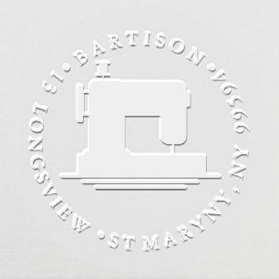 sewing machine ROUND RETURN ADDRESS fancy envelope Embosser