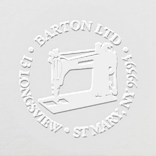 sewing machine ROUND RETURN ADDRESS fancy envelope Embosser