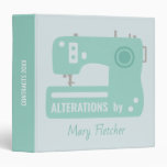 Sewing Machine Seamstress Simple 3 Ring Binder