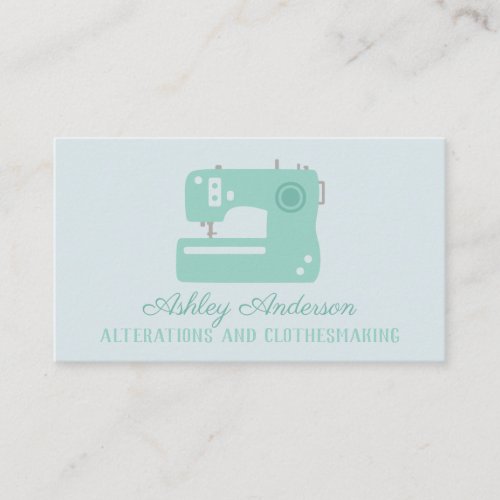 Sewing Machine Seamstress Tailor Business Card