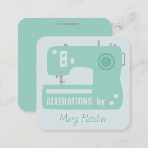 Sewing Machine Seamstress Tailor Business Card