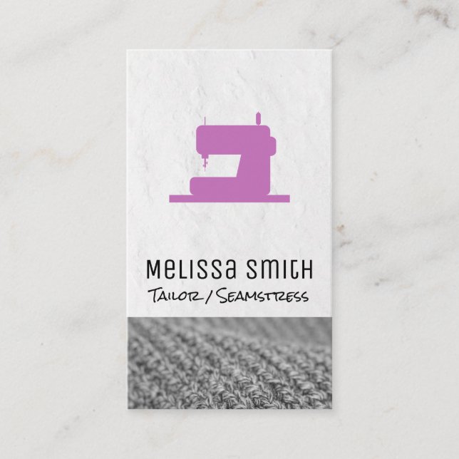 Sewing Machine | Seamstress | Tailor II Business Card (Front)