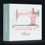 Sewing Machine Seamstress Watercolor  3 Ring Binder<br><div class="desc">Sewing Machine Seamstress Watercolor 3 ring binder.</div>