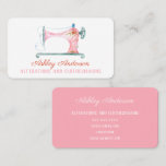Sewing Machine Seamstress Watercolor Business Card