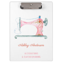 Sewing Machine Seamstress Watercolor Clipboard