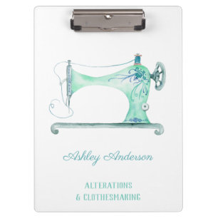 Sewing Machine Seamstress Watercolor Clipboard