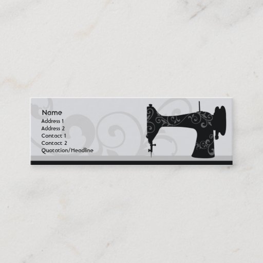 Customizable Sewing Machine - Skinny Business Card