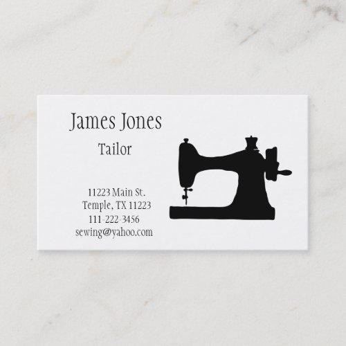 Sewing Machine Tailor Business Card