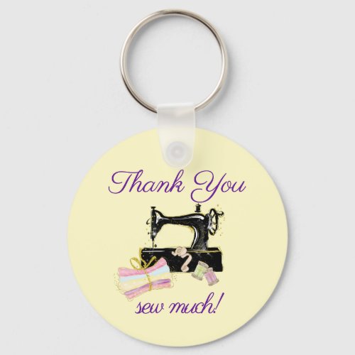Sewing Machine Vintage Funny  Keychain