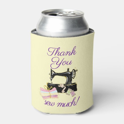 Sewing Machine Vintage Funny Thank You Can Cooler