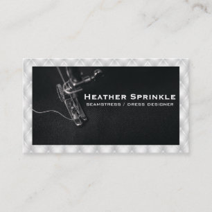 Sewing Machine White Upholstered Padding Business Card