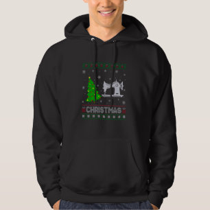 Sewing Machine Xmas Tree Lighting Ugly Christmas S Hoodie