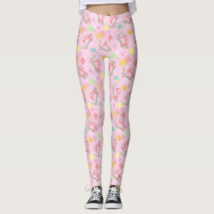 Sewing Machines Pink Leggings