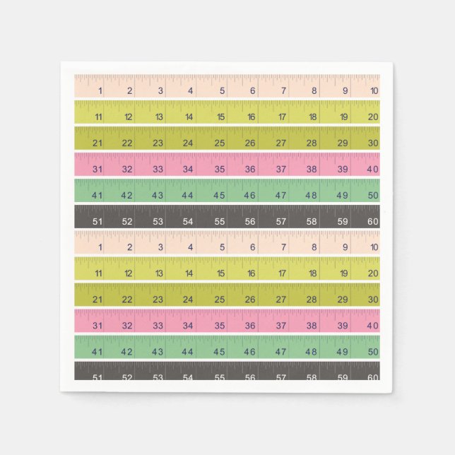 Sewing measuring tape paper napkins (Front)