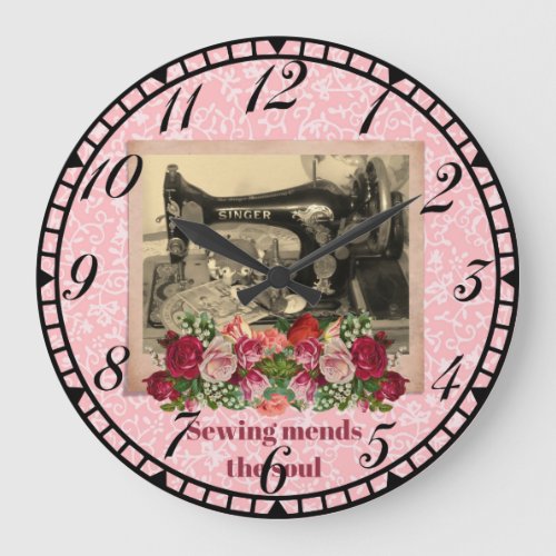 Sewing Mends the Soul Vintage Machine Clock