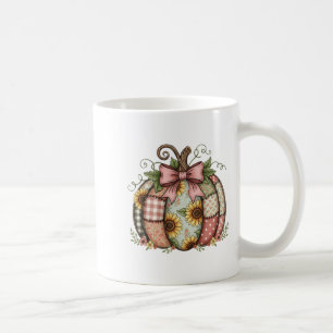 Sewing Mom Quilting Patchwork Pumpkin Quilt Floral Coffee Mug