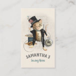 Sewing Mouse Victorian Inspired Illustration Business Card