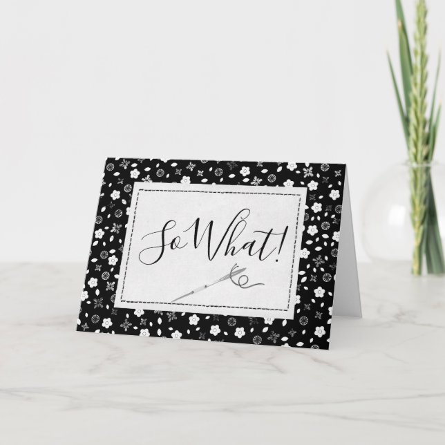 Sewing Needle 80th Birthday Card (Front)