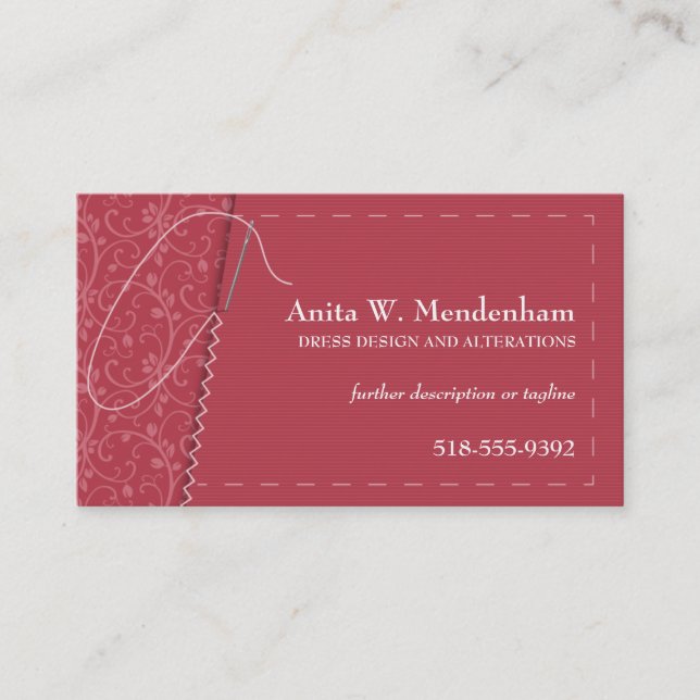 Sewing Needle Business Card (Front)
