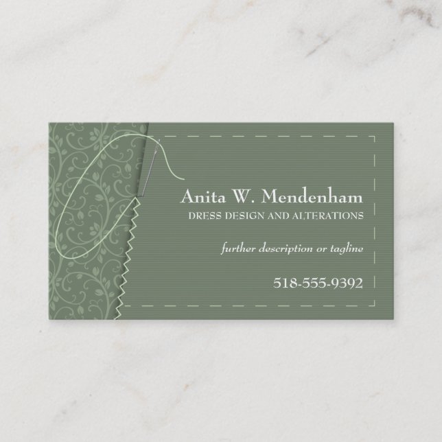 Sewing Needle Business Card (Front)