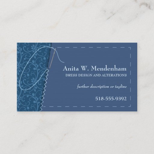 Customizable Sewing Needle Business Card