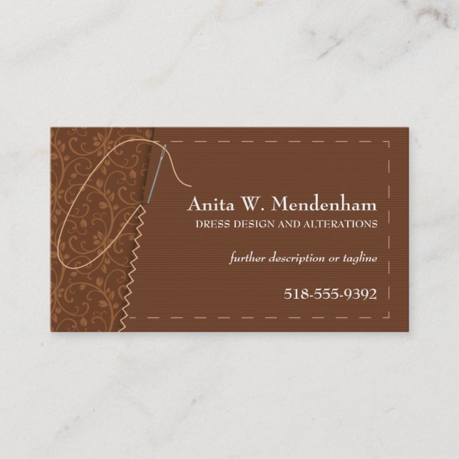 Sewing Needle Business Card (Front)