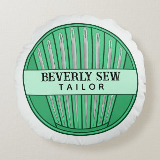 Sewing Needles Green Kit Handmade Fashion Round Pillow