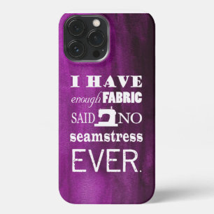 Sewing • Not Enough Fabric Crafts {Dark} iPhone 13 Pro Max Case