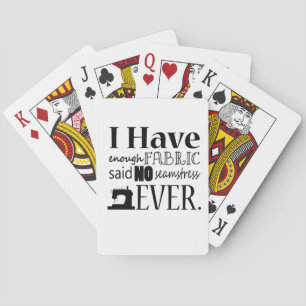 Sewing • Not Enough Fabric • Crafts Poker Cards