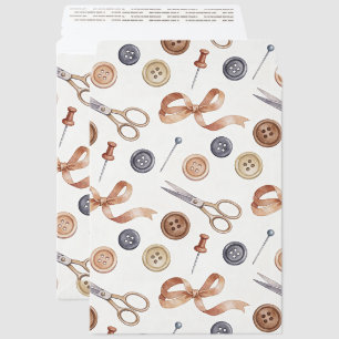 Sewing Notions Buttons Bows Cardboard Mailer