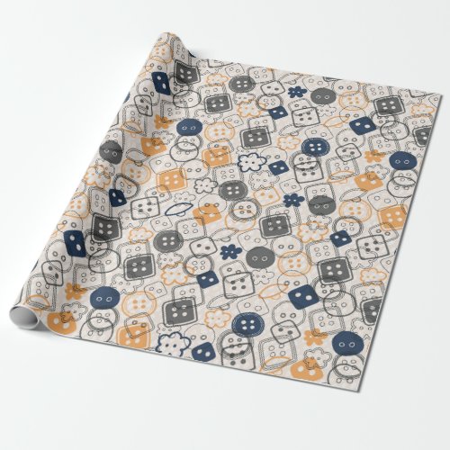 Sewing Notions Buttons  Wrapping Paper