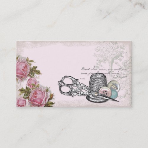 Sewing Notions PINK Business Card